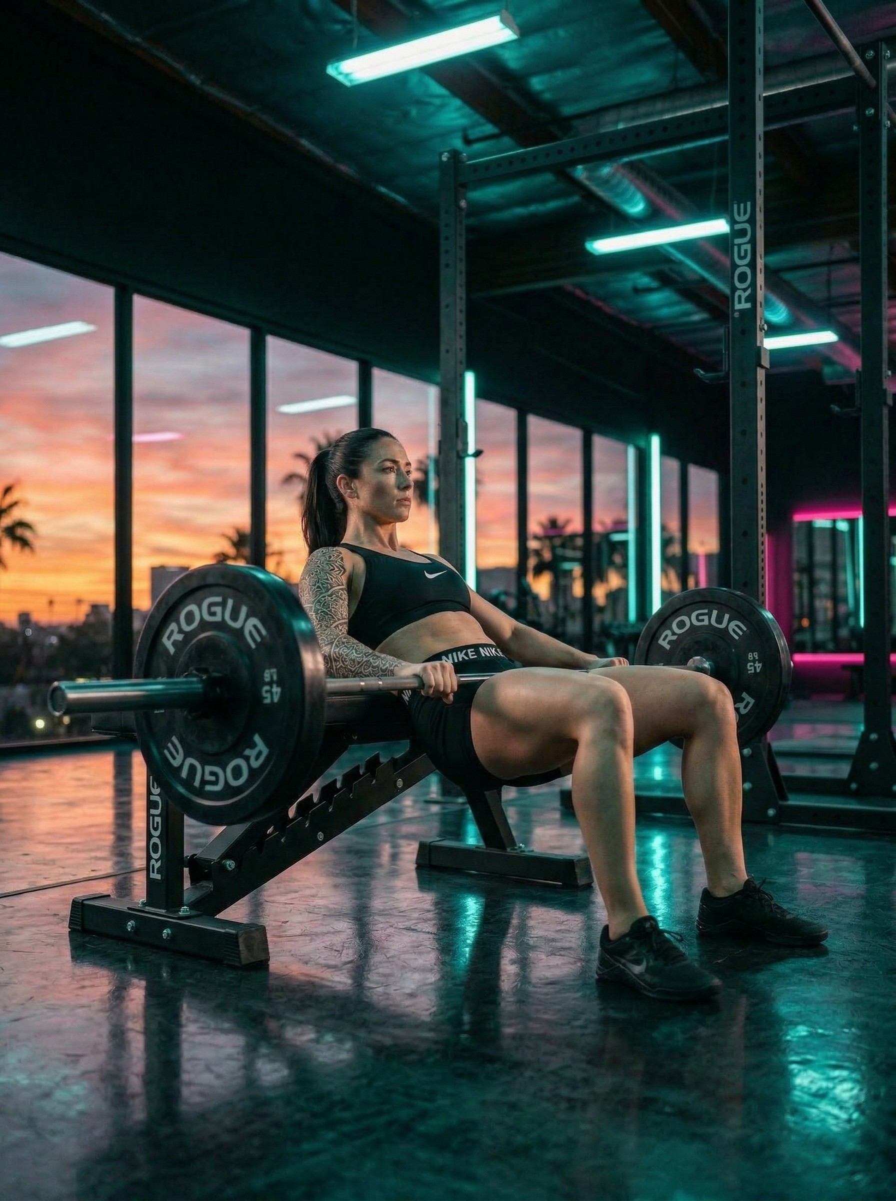 Barbell hip thrust — primary glute compound lift